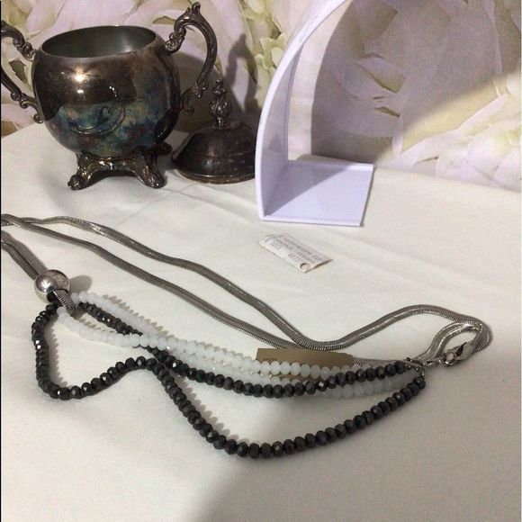 Vintage Erica Lyons Long Mixed Material Necklace Multi Strand NWT NOS - Picture 1 of 16